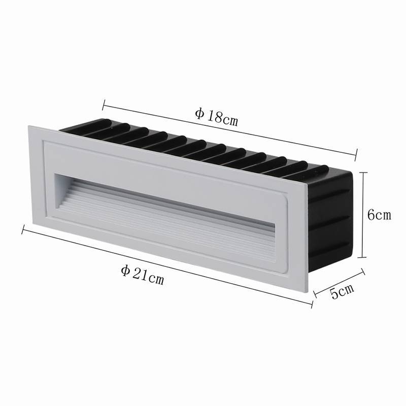 Balizador Nordecor Linder Retangular Branco 6 watts 3000K IP65 Bivolt 63x210x50mm 2022