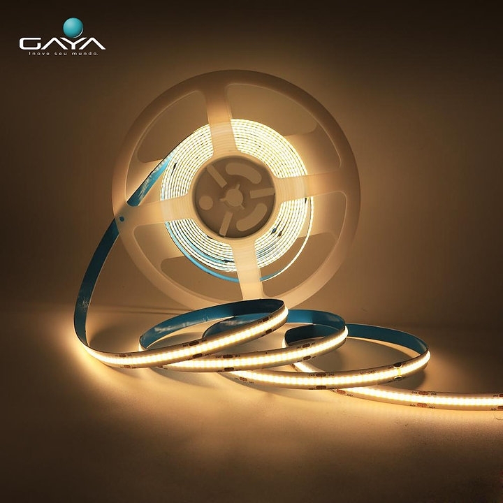 Fita Led Cob Pro Gaya 14 watts/mt 24V 2700K IRC90 IP20 8mm (Rolo 5 metros) 1448

