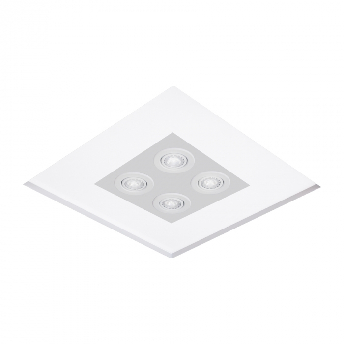 Plafon Embutido Usina No Frame Mimo Quadrado 470X470X100mm 4L E27/ 4L PAR 20 30081/54