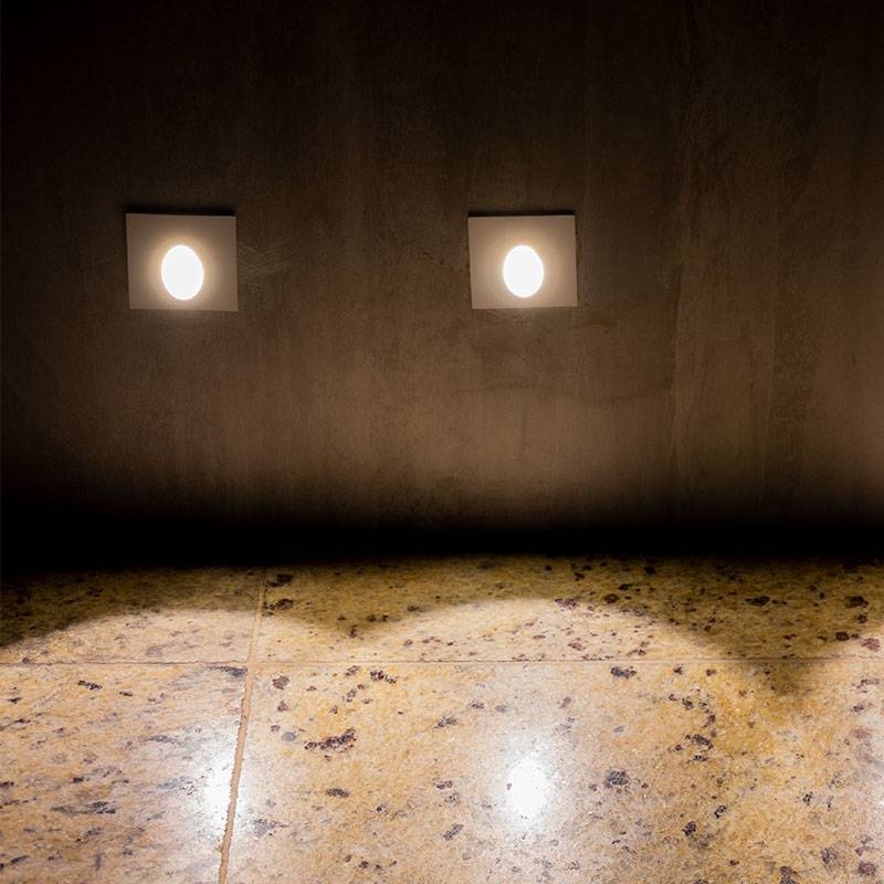Balizador Nordecor Fery Quadrado Branco 2,4 watts 3000K IP65 Bivolt 48x48x61mm 2013