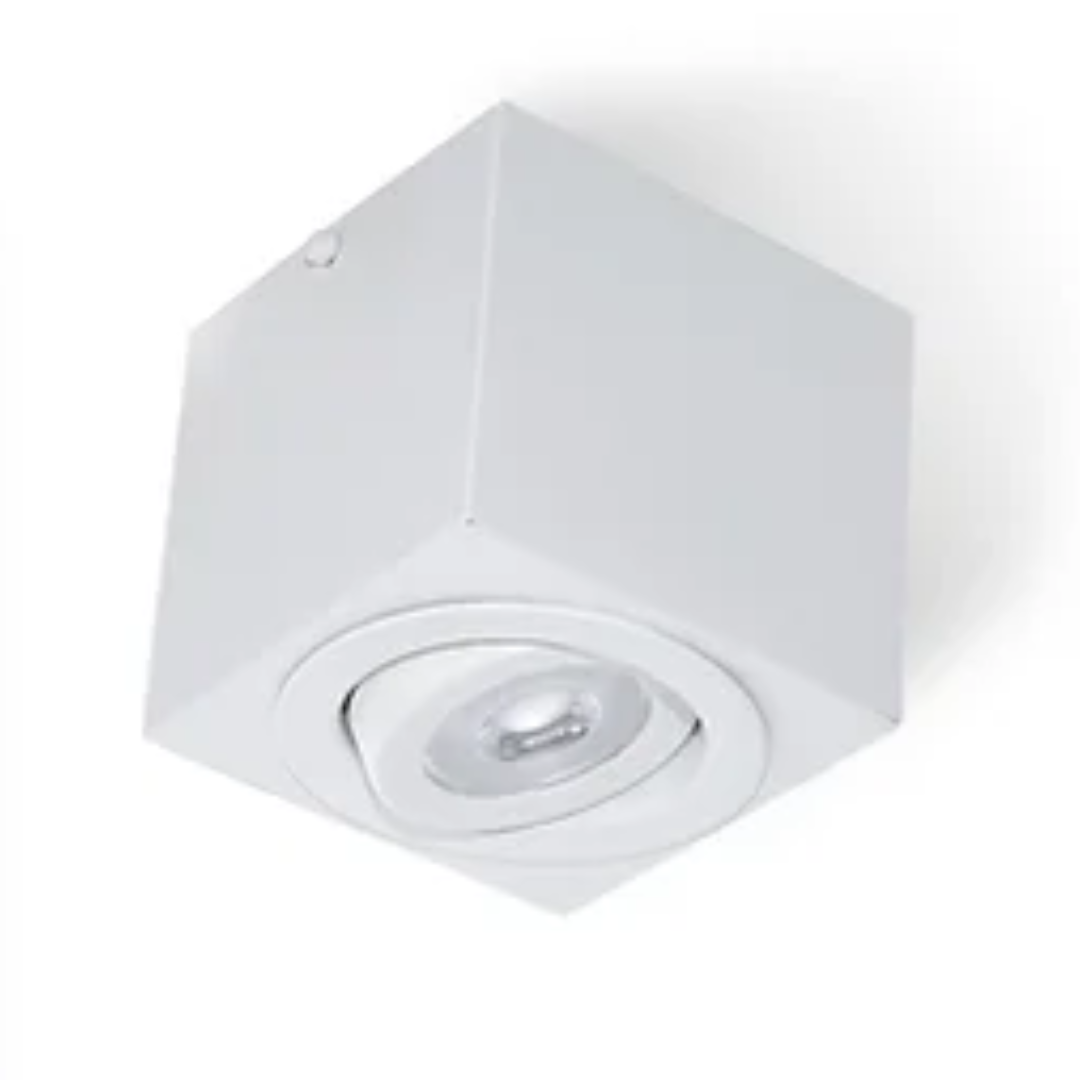 Plafon Sobrepor Quadrado Face Reta Belly Iluminação Alumínio 1L PAR30 170x170x120mm PF-151/1