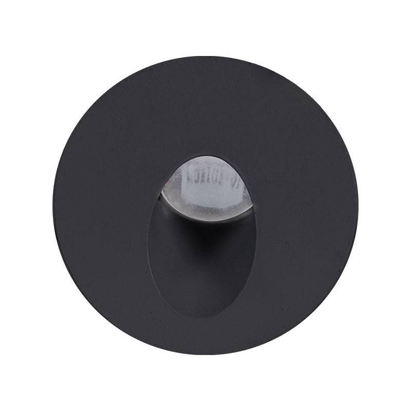 Balizador Nordecor Fery Redondo Preto 2,4 watts 3000K IP65 Bivolt 61x48mm 2372