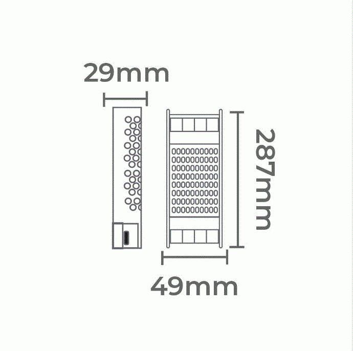 Fonte 12V Nordecor Dimerizável (Triac) 12,5A 150 watts 127V IP20 7104