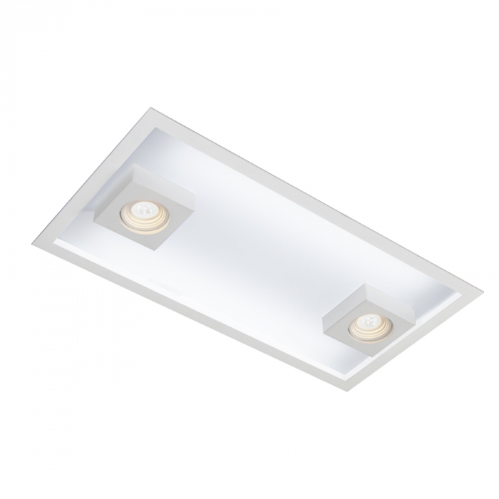 Embutido Usina Box Iluminação 4L T8 1200mm + 2L MR16 ﻿325x1260x100mm 30326/130F