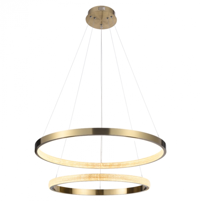 Pendente Usina Imports Intense Duo Dourado Polido 2 Aros 54 watts 3000K Bivolt Ø600mm UI20005/4060DR-P