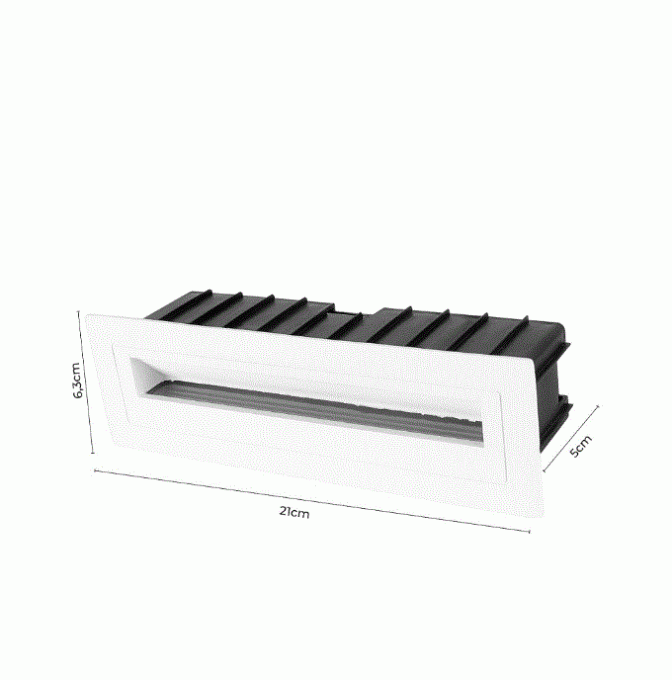 Balizador Nordecor Linder Retangular Branco 6 watts 3000K IP65 Bivolt 63x210x50mm 2022