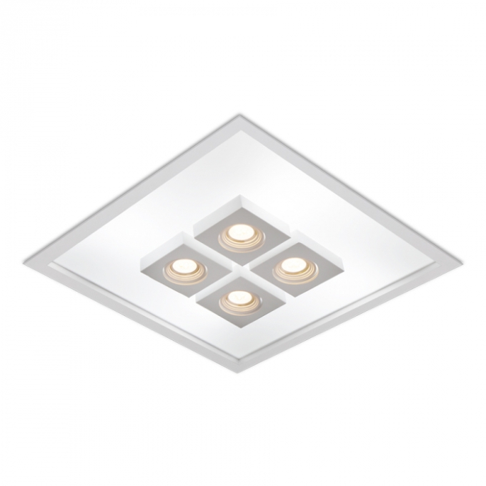 Embutido Usina Box Iluminação Central 8L E27 + 4L MR16 500x500x100mm 30300/50