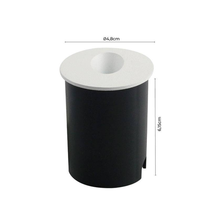Balizador Nordecor Fery Redondo Branco 2,4 watts 3000K IP65 Bivolt 61x48mm 2012