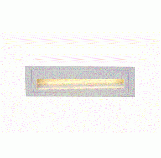 Balizador Nordecor Linder Retangular Branco 6 watts 3000K IP65 Bivolt 63x210x50mm 2022
