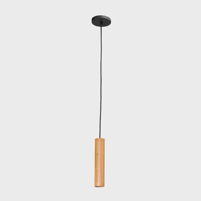 Pendente Madelustre Point Madeira 1L Mini Dicróica 250mm 3272