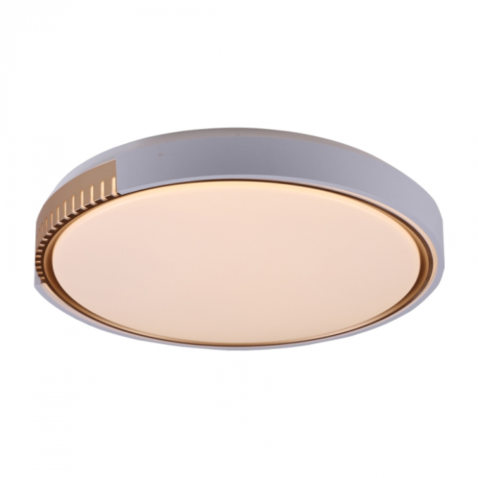 Plafon Usina Imports Trama Redondo Branco + Champagne 36 watts 3000K Bivolt Ø500mm UI20070/50BTCP-M