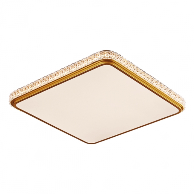 Plafon Usina Imports Mileto Quadrado Champagne 60 watts 3000K Bivolt 490X490X50mm UI20051/49CP-M