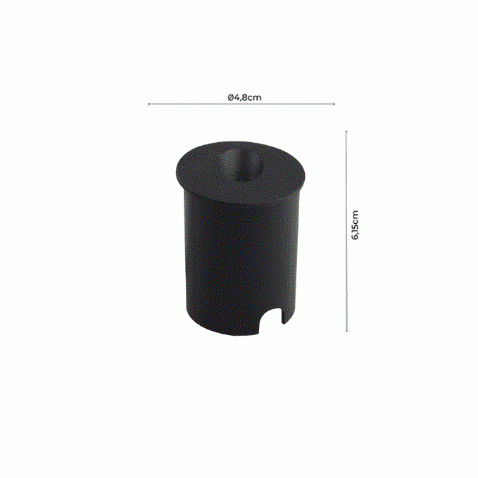 Balizador Nordecor Fery Redondo Preto 2,4 watts 3000K IP65 Bivolt 61x48mm 2372
