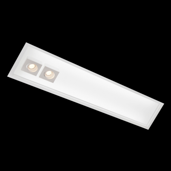 Embutido Usina Box Branco 4L T8 1200mm + 2L MR16 ﻿325x1260x100mm 30327/130F