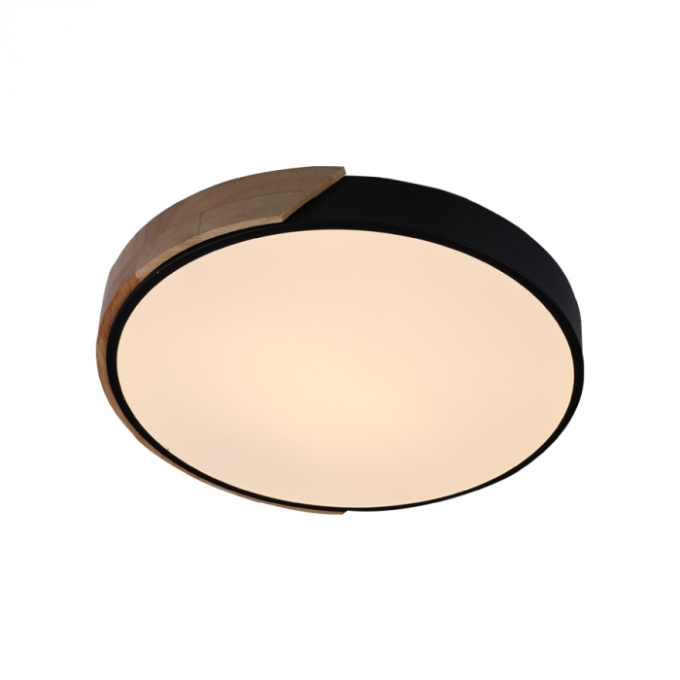 Plafon Usina Imports Ipê Preto + Madeira Redondo 22 watts 3000K Bivolt Ø420X50mm UI20035/42PT
