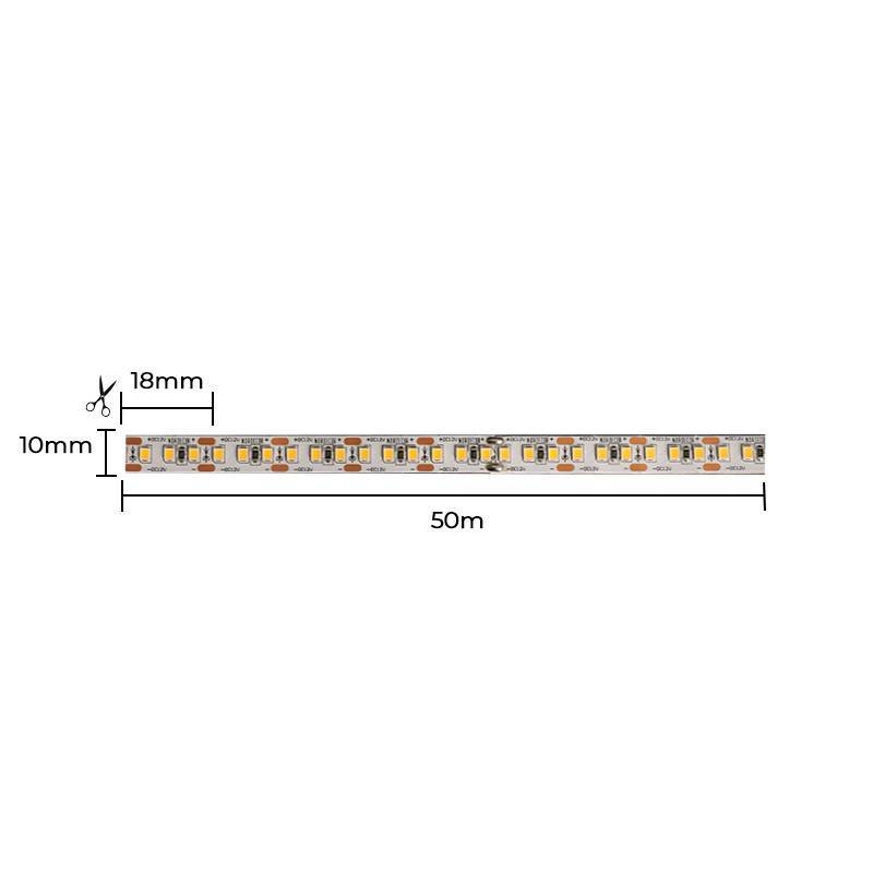 Fita LED Nordecor 8w/mt 4000K 180 Leds IP20 10mm 12V (Rolo 50 metros) 7203