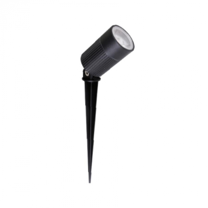 Espeto de Led Romalux Metal Preto 5 watts 2700K IP66 Ø50x340mm 10034A