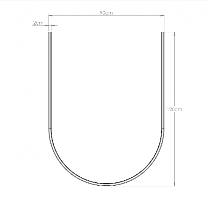 Plafon Bella Itália Arcool 44 watts 3000K 12V sem Fonte 900X1200mm 9015000600 