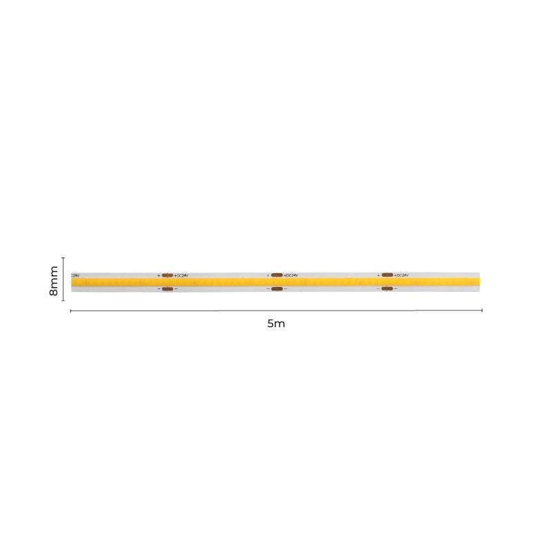 Fita LED Nordecor 24V COB 11,6w/mt 3000K 352 Leds IP20 8mm (Rolo 5 metros) 7097