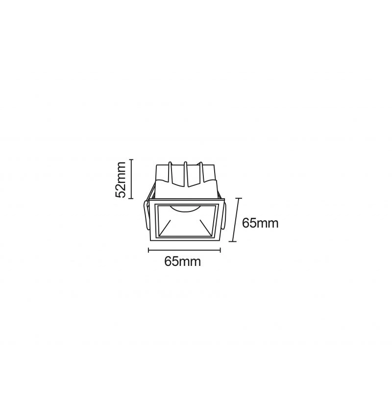 Luminária Embutir Romalux Square 12 watts 2700K 24° Antiofuscante IP20 85x85x63mm 80214