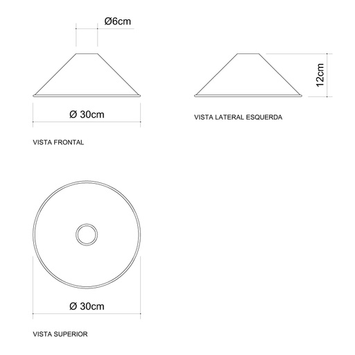 Pendente Golden Art Brilhar 3 Cúpulas 3L E27 1300mm T140-3PI