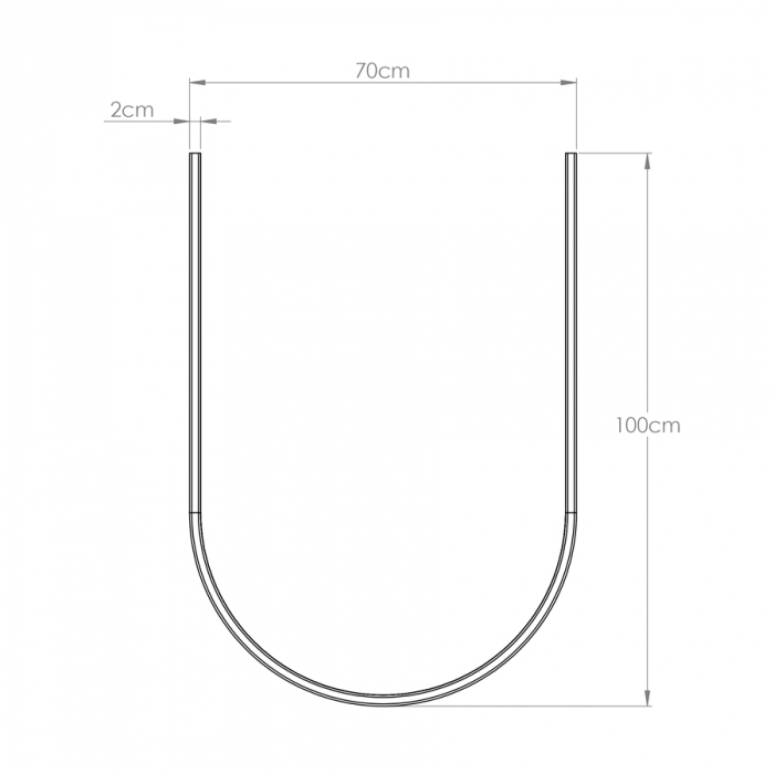 Plafon Bella Itália Arcool 34 watts 3000K 12V sem Fonte 700X1000mm 9015000400 