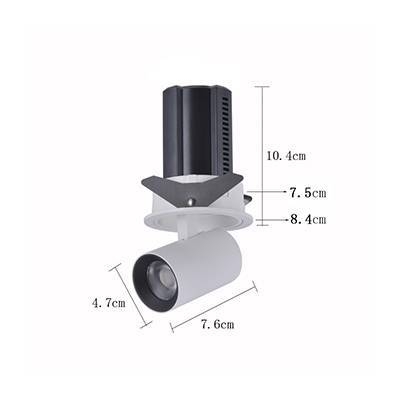 Spot Embutido Nordecor Aiva 12 watts 2700K 24° Sof Branco Ø84x104mm IRC97 Bivolt 6456