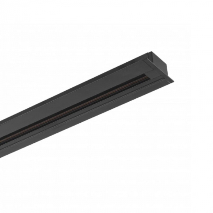 Trilho 2 Metros Embutir Romalux Preto Bivolt 30108