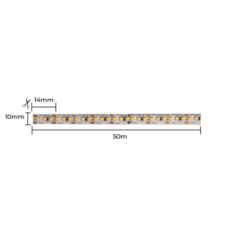Fita LED Nordecor 20w/mt 3000K 240 Leds IP20 10mm 12V (Rolo 50 metros) 7206