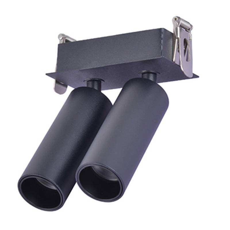 Spot Embutido Nordecor Kona Duplo 3 watts 2700K 24° Sof Preto Ø30x80mm IRC97 Bivolt 6465