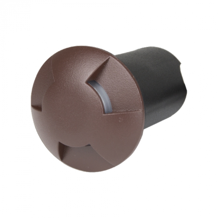 Balizador de Solo Romalux 3 Fachos Marrom 0,75 watts 60° 2700K IP66 10046
