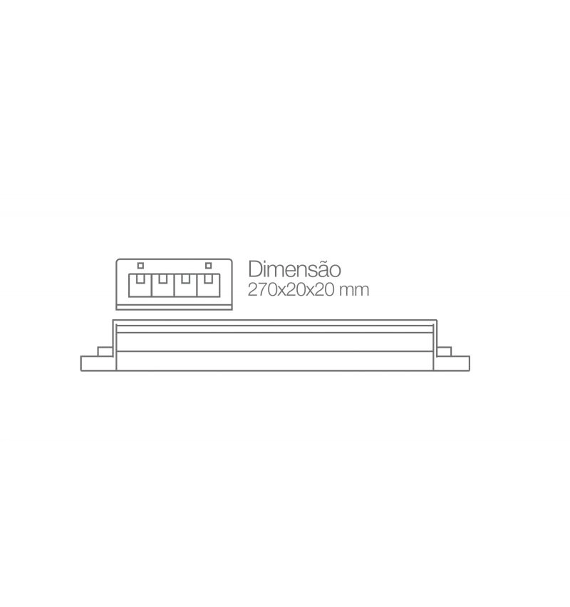 Fonte 12V Slim Romalux 2,5 30 watts IP67 Externo Bivolt 270X20X20mm 60029