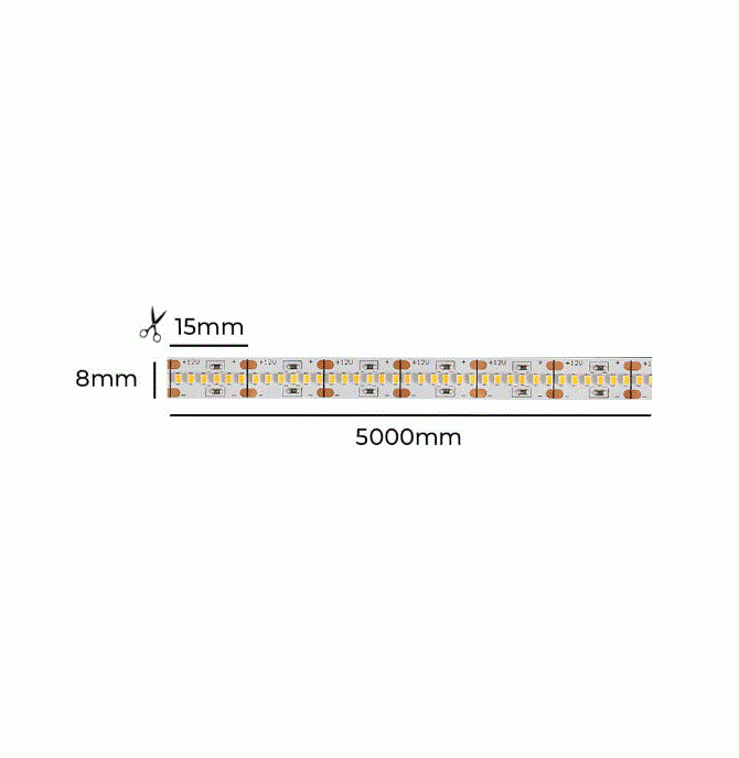Fita LED Nordecor 14,2w/mt 4000K 420 Leds 12V IP20 8mm (Rolo 5 metros) 7172