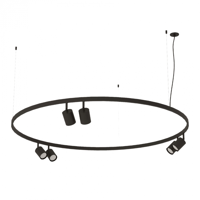 Pendente Bella Itália Air Redondo 6 Spots Dicróica Ø1200mm 90370263