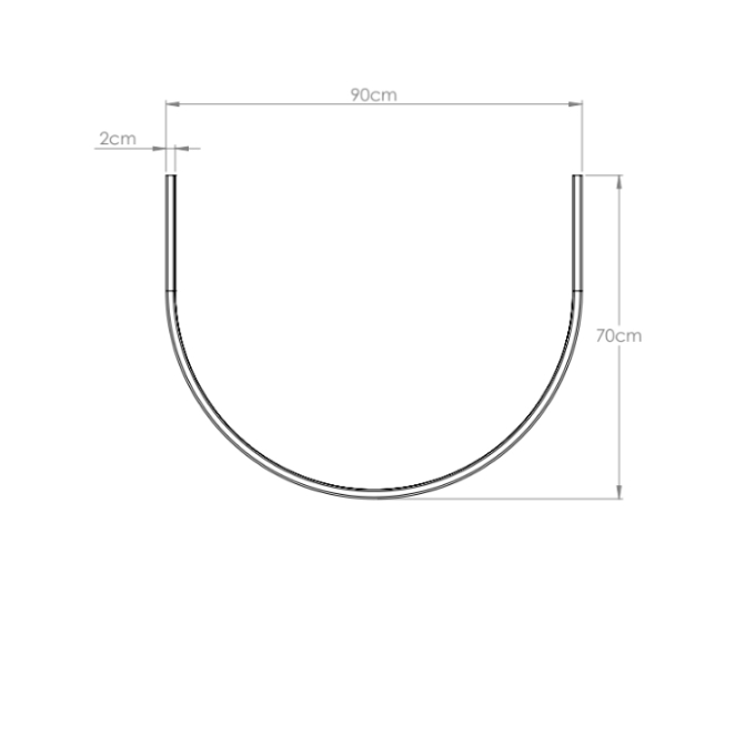 Plafon Bella Itália Arcool 40 watts 3000K 12V sem Fonte 900X700mm 9015000500