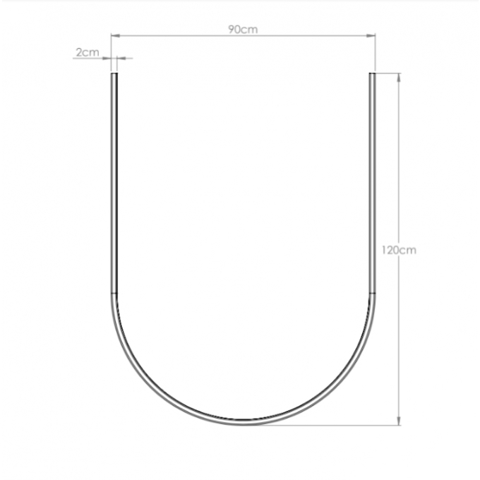 Plafon Bella Itália Arcool 44 watts 3000K 12V sem Fonte 900X1200mm 9015000600 