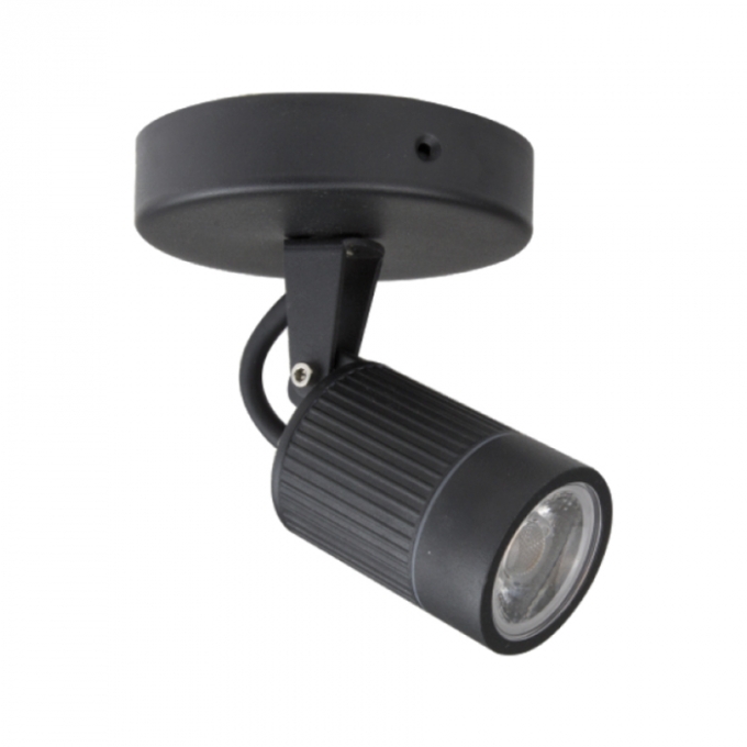 Spot Led Externo Romalux Preto 7 watts 2700K 30° 84X117X200mm IP66 Bivolt 30033A