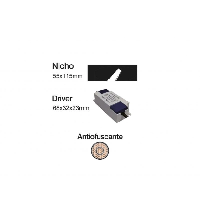 Luminária Embutir Romalux Square 24 watts 2700K 24° Antiofuscante IP20 125x85x60mm 80216