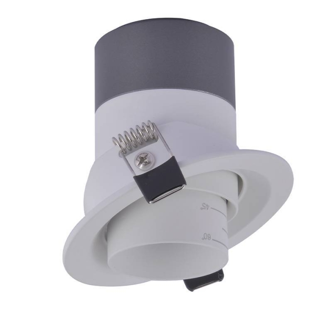 Embutido Nordecor Lova 5 watts 2700K 15°-60° Sof Branco Ø75x58mm IRC97 Bivolt 6450