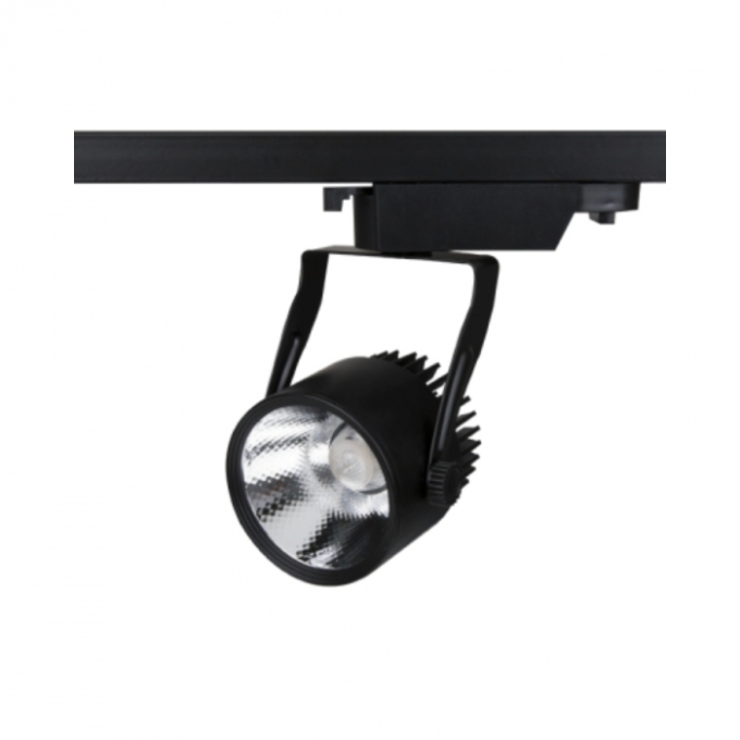 Spot para Trilho Romalux Preto 8 watts 2700K 12° 76X75X160mm IP20 Bivolt 30007