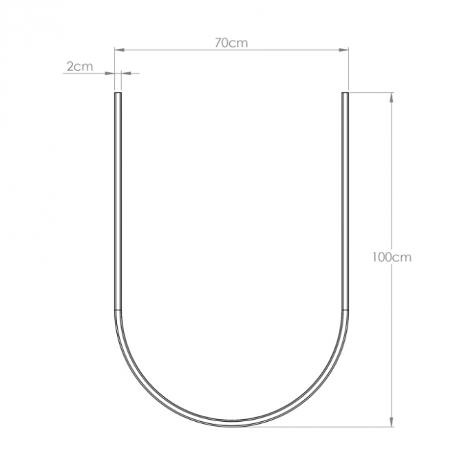 Plafon Bella Itália Arcool 34 watts 3000K 12V sem Fonte 700X1000mm 9015000400 