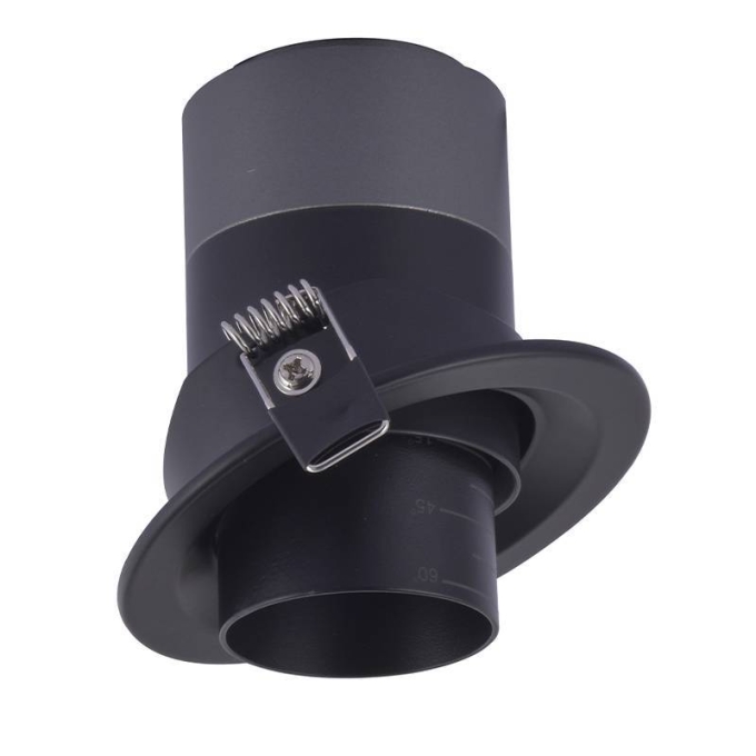 Embutido Nordecor Lova 5 watts 2700K 15°-60° Sof Preto Ø75x58mm IRC97 Bivolt 6451