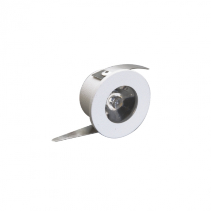 Mini Embutido para Móveis Romalux Branco Redondo 2 watts 30° 3000K IP20 Ø32X17mm 80120