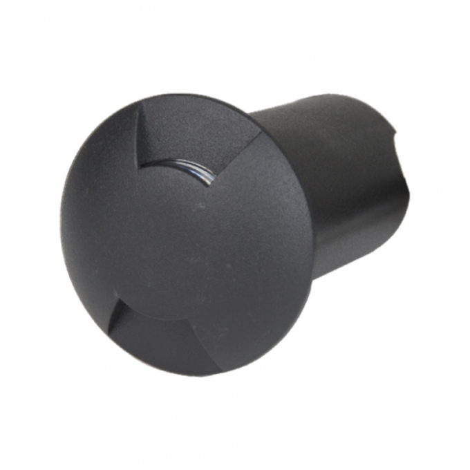 Balizador de Solo Romalux 2 Fachos Preto 0,75 watts 60° 2700K IP66 10041