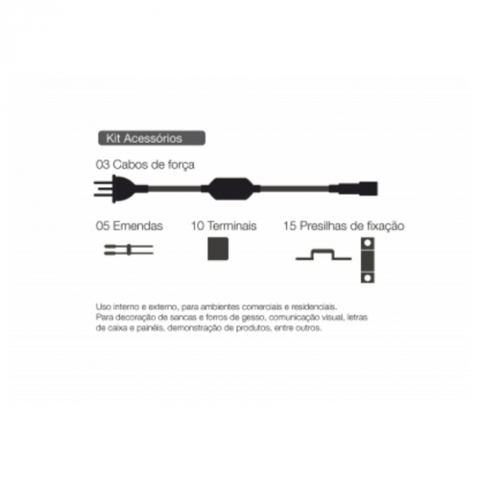Fita de Led Romalux Siliconada 11,4 watts/mt 6000K 127V IP66 (Rolo de 25 metros) 10081