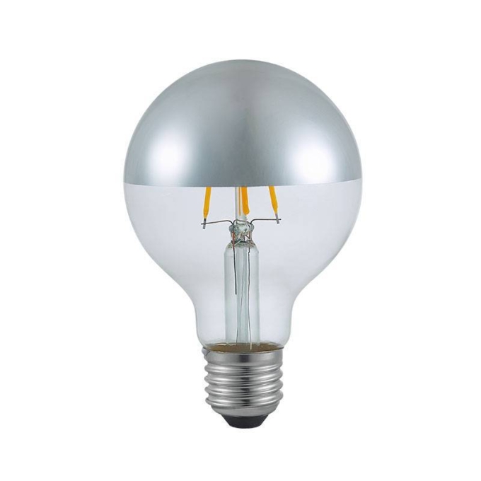 Lâmpada Filamento Led Nordecor Defletora G125 4 watts E27 2400K Prata L5224