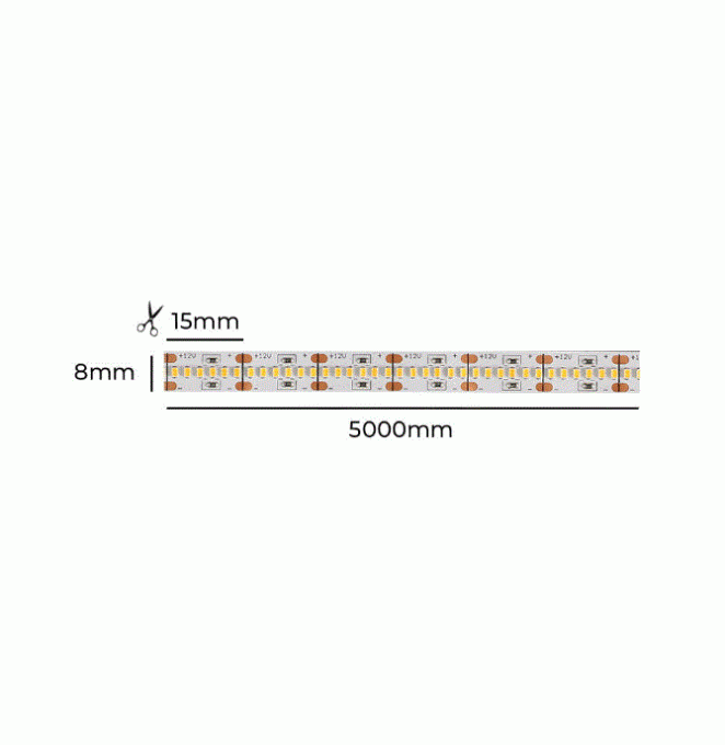 Fita LED Nordecor 14,2w/mt 4000K 420 Leds 12V IP20 8mm (Rolo 5 metros) 7172