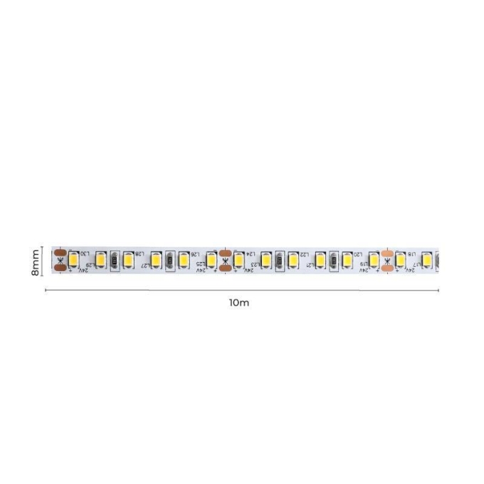 Fita LED Nordecor 12,5w/mt 2700K 120 Leds IP20 8mm 24V (Rolo 10 metros) 7132