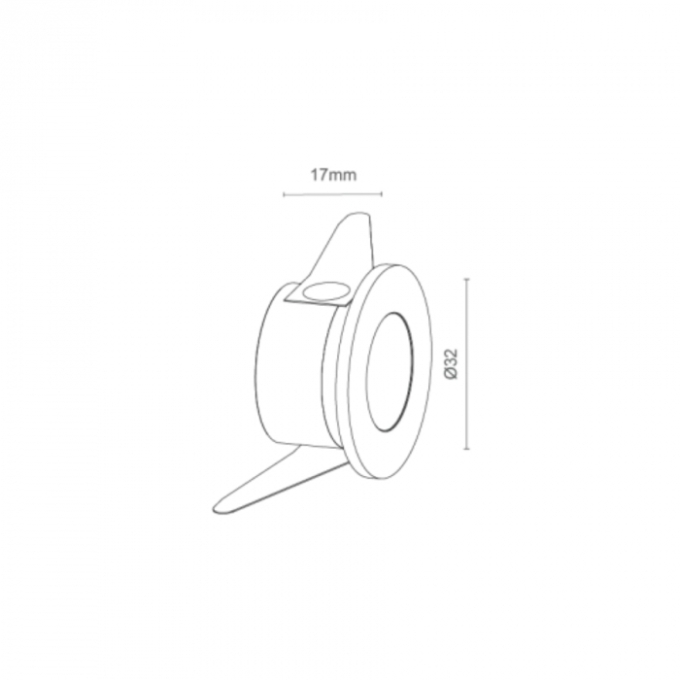 Mini Embutido para Móveis Romalux Marrom Redondo 2 watts 30° 3000K IP20 Ø32X17mm 80121A