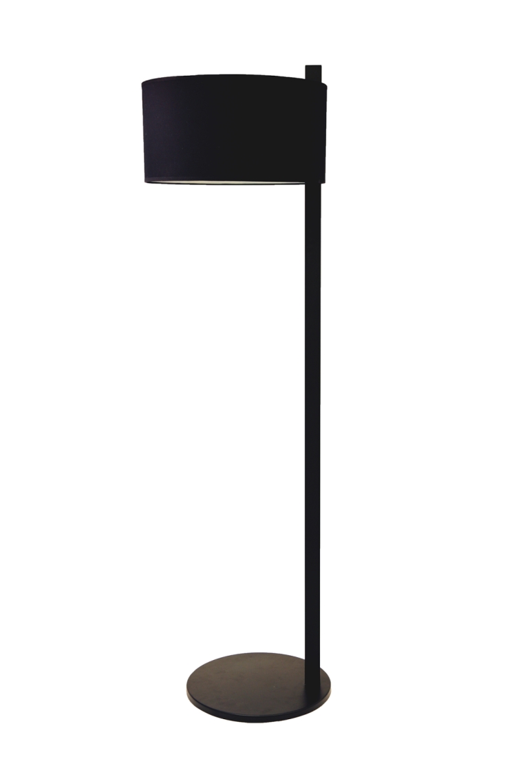 Luminária de Piso Nova Home Jet Madeira Jequitibá Ebanizada 1L E27 Ø450x1500mm 2107